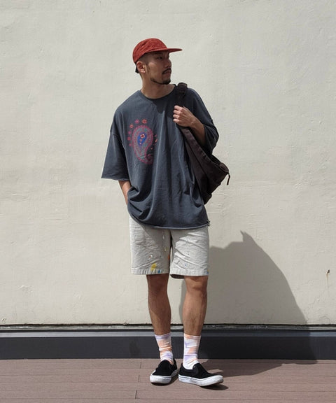 PAISLEY PRT. CUT-OUT 1/2 TEE - Styling