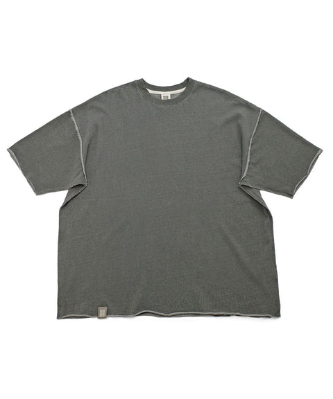 VINTAGE P. DYEING CUT-OUT BOX 1/2 TEE - Khaki