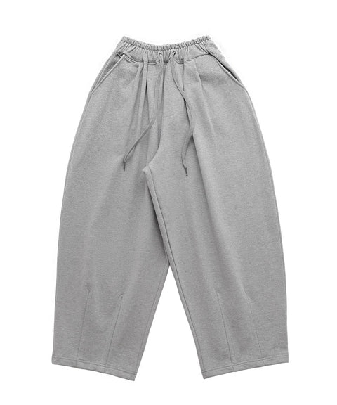 A NOTHING Heavy-Terry Balloon Sweat Pants — Gray front