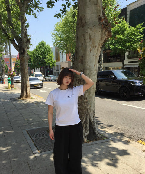 Flower Symbol Logo Cropped T-Shirt