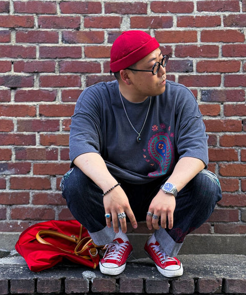 PAISLEY PRT. CUT-OUT 1/2 TEE - Styling