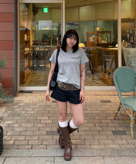 Flower Symbol Logo Cropped T-Shirt