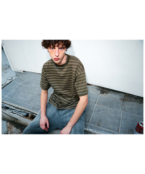 Vintage Stripe Border T-Shirt