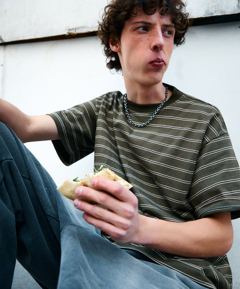 Vintage Stripe Border T-Shirt