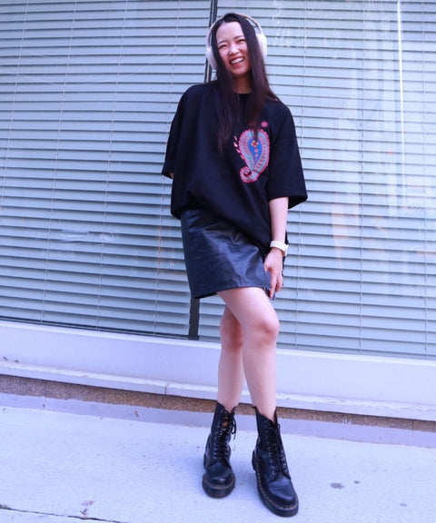 PAISLEY PRT. CUT-OUT 1/2 TEE - Styling