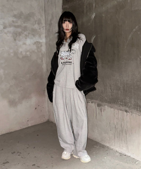 PIN-KNIT BALLOON PANTS - Styling
