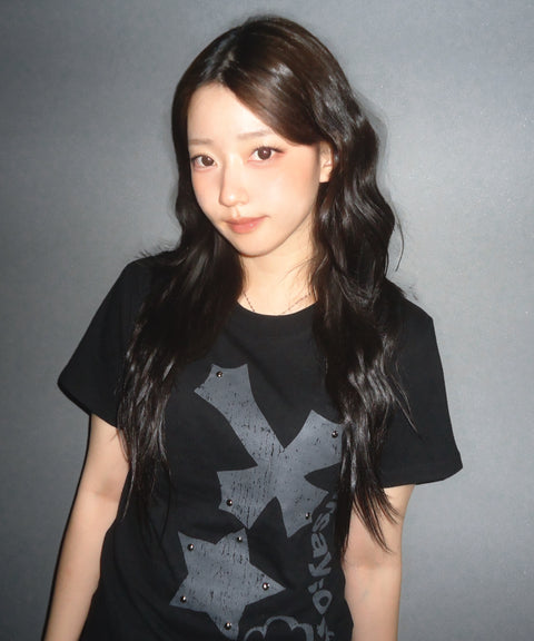 Cross Flower Stud T-Shirt