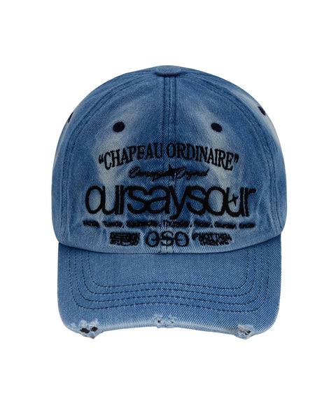 Lettering Logo Denim Baseball Cap