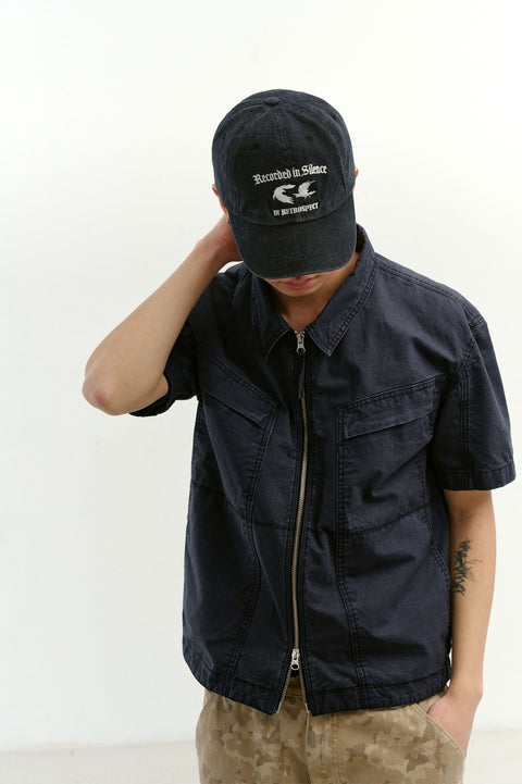 CHOWOO Washed Crows Cap - Black