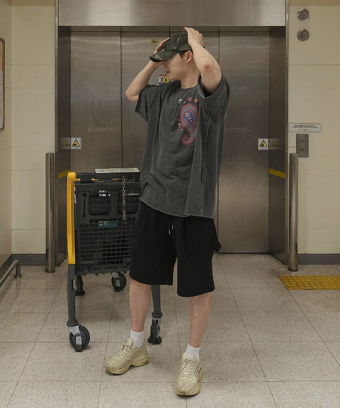 PAISLEY PRT. CUT-OUT 1/2 TEE - Styling