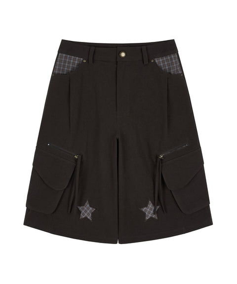 Star Check Contrast Bermuda Shorts