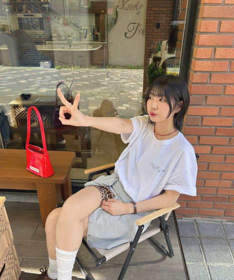Flower Symbol Logo Oversized T-Shirt