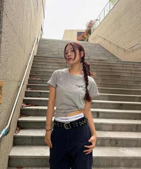 Flower Symbol Logo Cropped T-Shirt