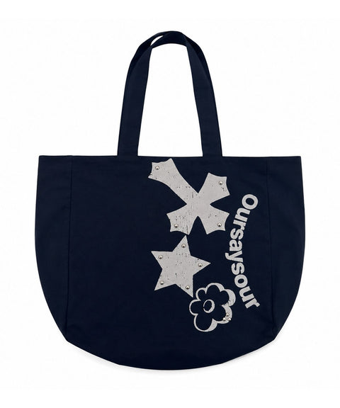Cross Flower Stud Shopper Bag