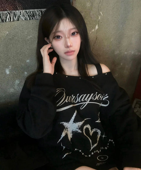 OUR Stud One Shoulder Top
