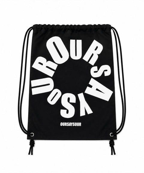 OUR Lettering Drawstring Bag