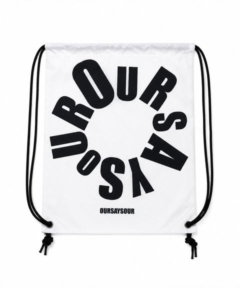 OUR Lettering Drawstring Bag