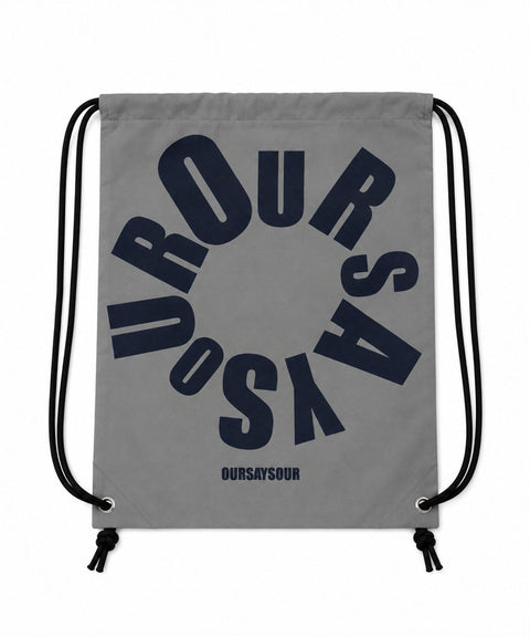 OUR Lettering Drawstring Bag