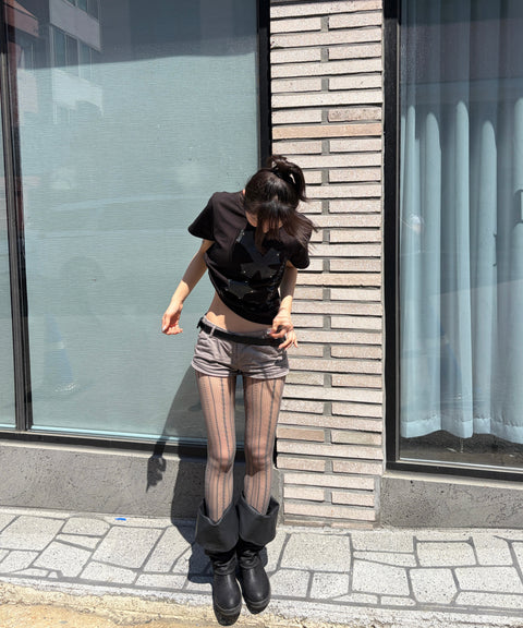 Cross Flower Stud T-Shirt