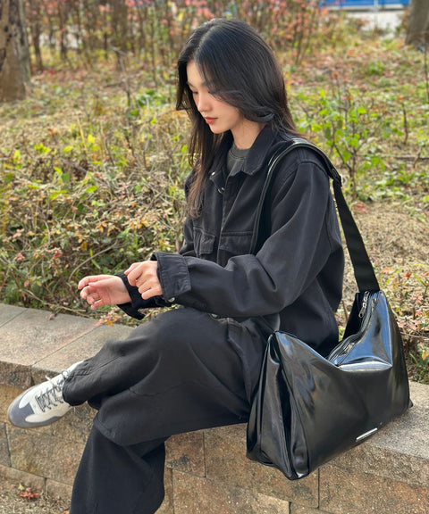 A NOTHING Heavy-Terry Balloon Sweat Pants — Styling snap 1