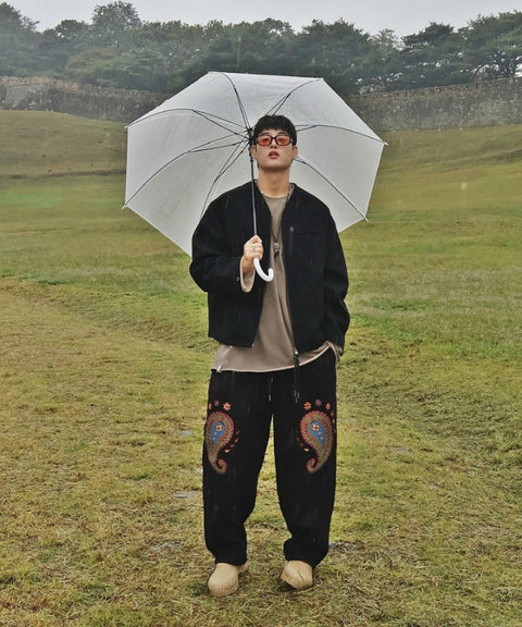 PAISLEY EMB. H-T SWEAT PANTS - Styling