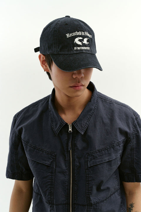 CHOWOO Washed Crows Cap - Black