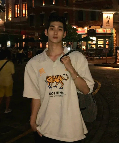 MU-WI PIN-KNIT 1/2 COLLAR-TEE - Styling