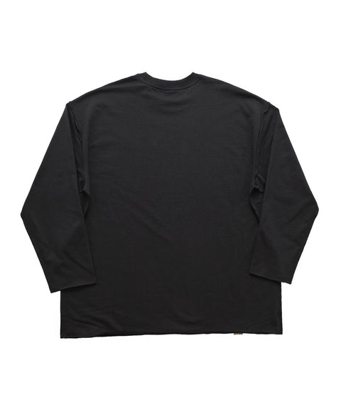 VINTAGE P. DYEING CUT-OUT BOX TEE - Black