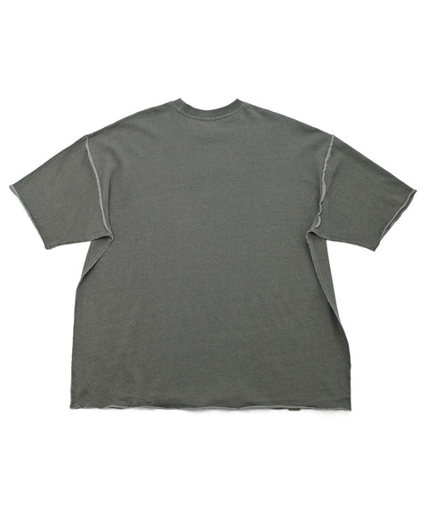 VINTAGE P. DYEING CUT-OUT BOX 1/2 TEE - Khaki