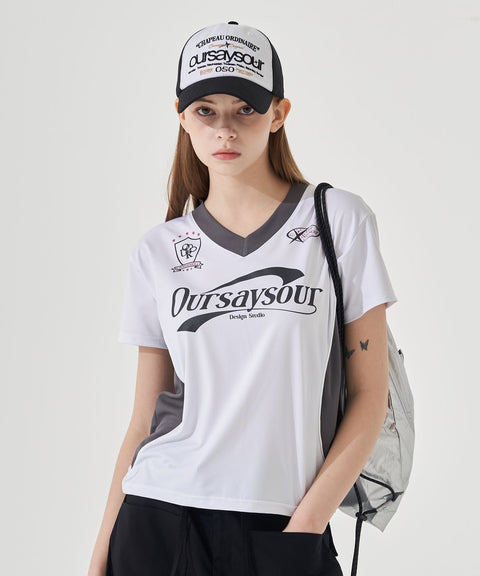Sporty Contrast Piping T-Shirt