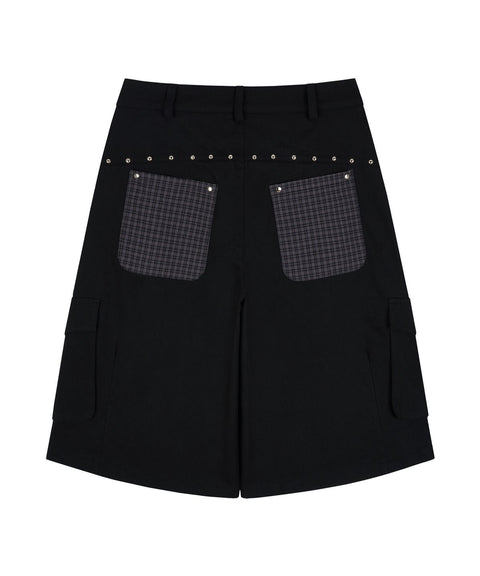 Star Check Contrast Bermuda Shorts