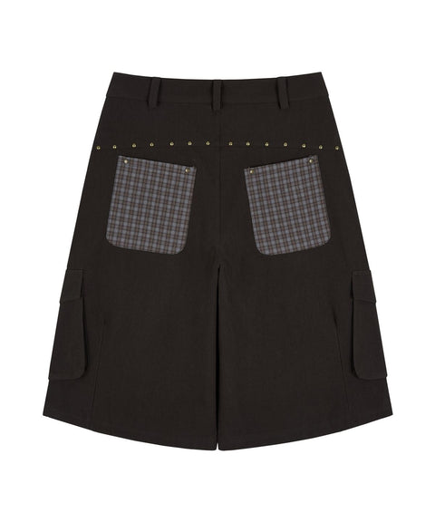 Star Check Contrast Bermuda Shorts
