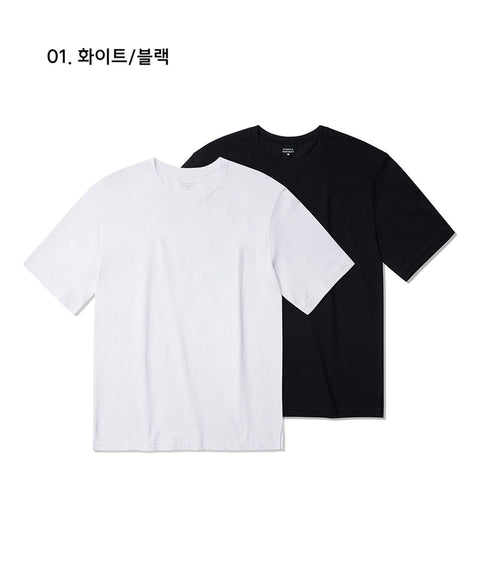 MUSINSA STANDARD_LAYERED CREWNECK SHORT SLEEVE T-SHIRT 2 PACK