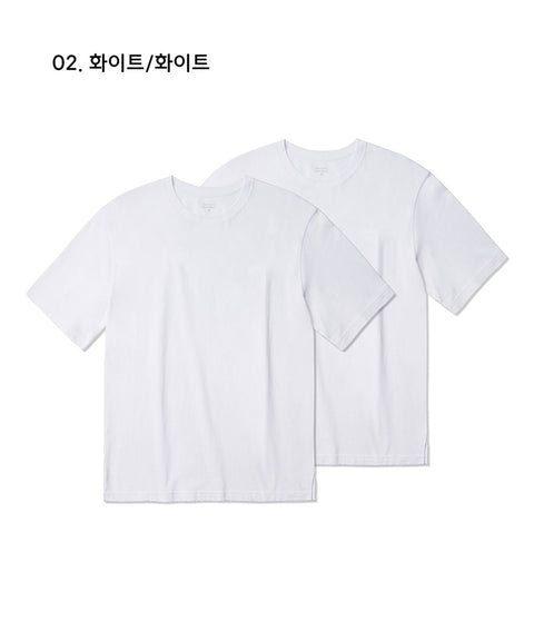 MUSINSA STANDARD_LAYERED CREWNECK SHORT SLEEVE T-SHIRT 2 PACK