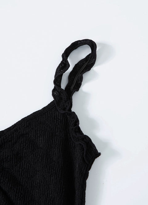 ASON_BLOSSOM MINI DRESS / BLACK