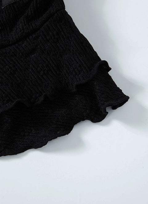ASON_BLOSSOM MINI DRESS / BLACK