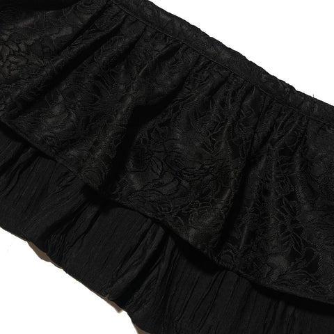 TERERU Short Layered Skirt Black 3