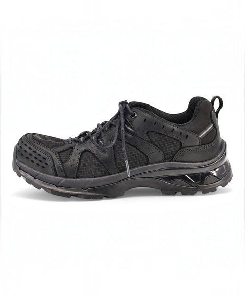 YASE_GO OUT Vintage Pull-Up Sneakers In Black