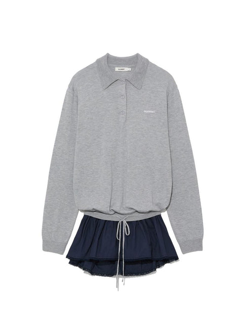 GLOWNY_NEST POLO MINI DRESS (GRAY)