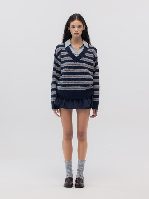 GLOWNY_NEST POLO MINI DRESS (GRAY)
