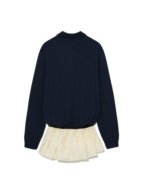 GLOWNY_NEST POLO MINI DRESS (NAVY)