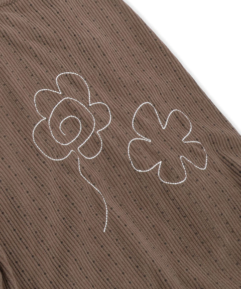 RUNAKI'HU'_WXP103 Tsumugi Corduroy Padded Jacket Pants (Brown)