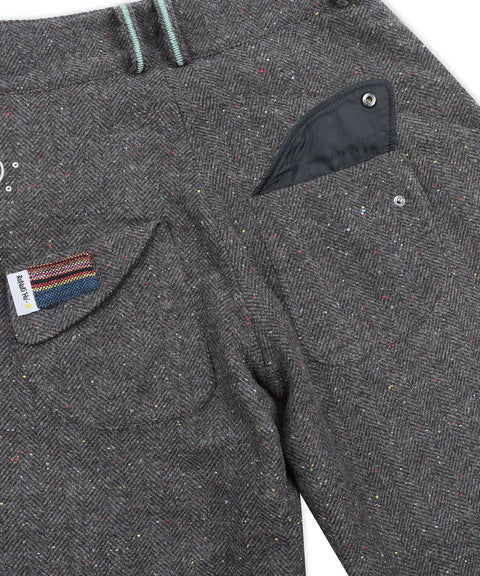 RUNAKI'HU'_WXP119 Oriori Herringbone Wide Fit Pants (Gray)