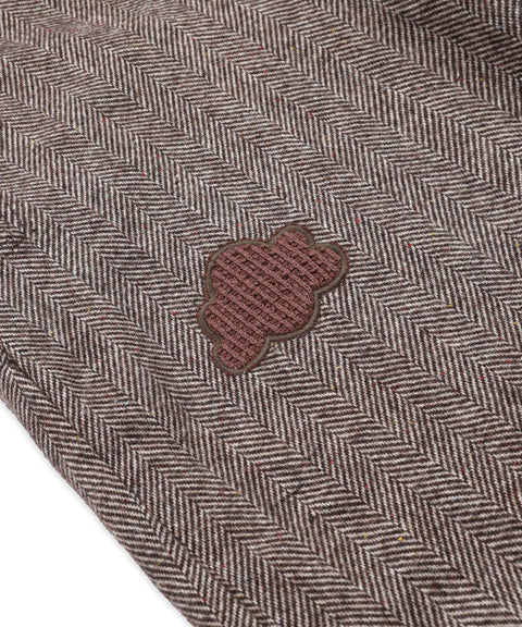 RUNAKI'HU'_WXP119 Oriori Herringbone Wide Fit Pants (Brown)