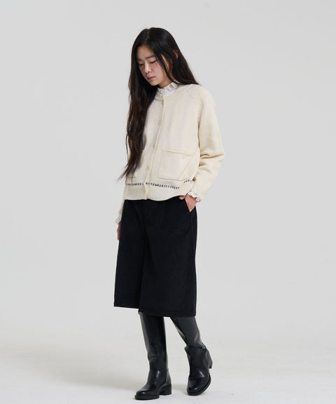 LEVHEARTED_Canon Corduroy Bermuda shorts - Black