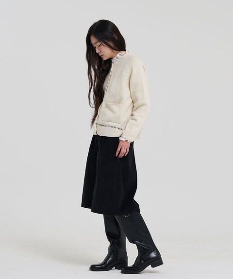 LEVHEARTED_Canon Corduroy Bermuda shorts - Black