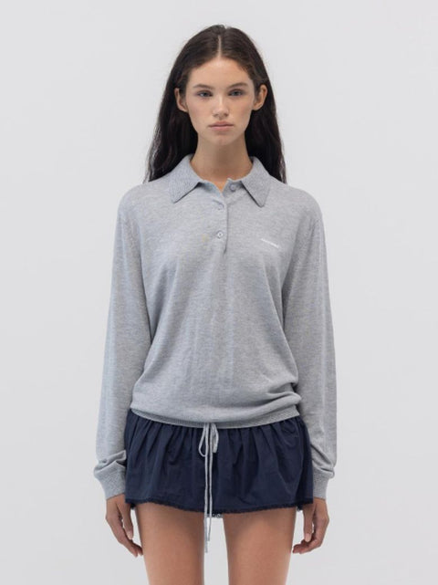 NEST POLO MINI DRESS (GRAY)