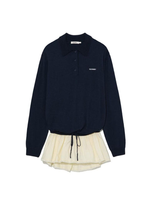 NEST POLO MINI DRESS (NAVY)
