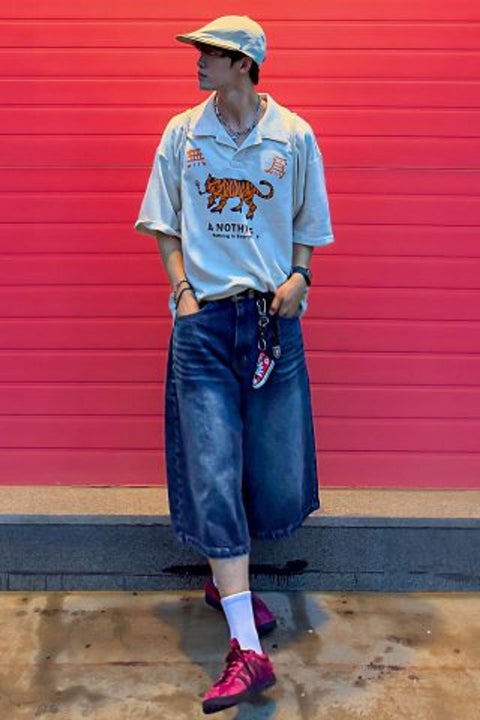 MU-WI PIN-KNIT 1/2 COLLAR-TEE - Styling