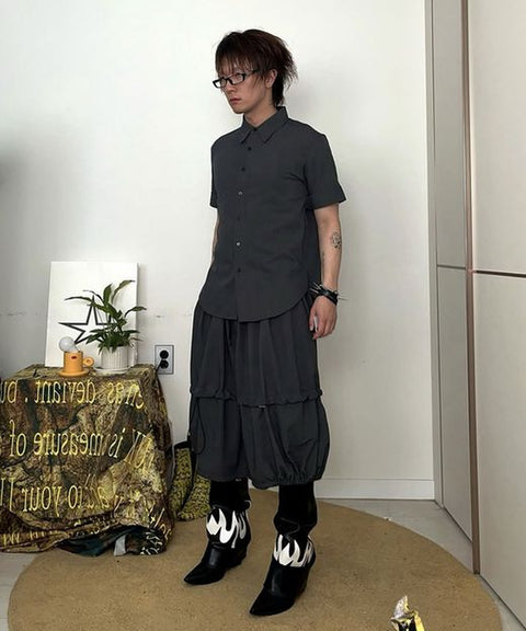 Gothic Roll-Up Short Sleeve Shirt — snap 408